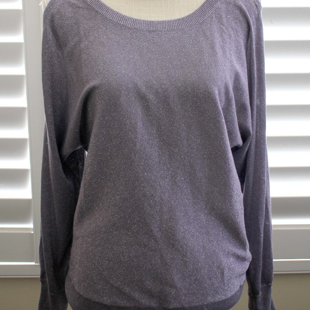 New York and Company Cold Shoulder Glittery Sweater